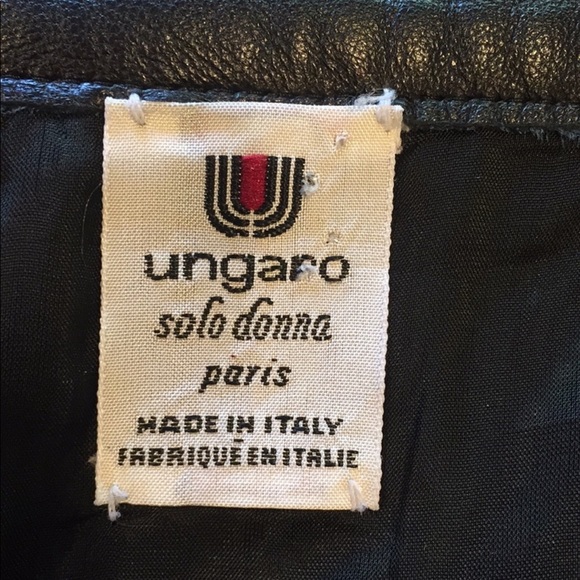 Emanuel Ungaro Leather Skirt size 10 - Picture 7 of 8